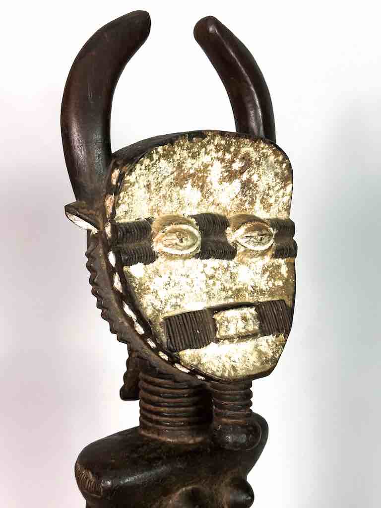 Large Baule Male Mask Ancestor Spirit Statue | 24"