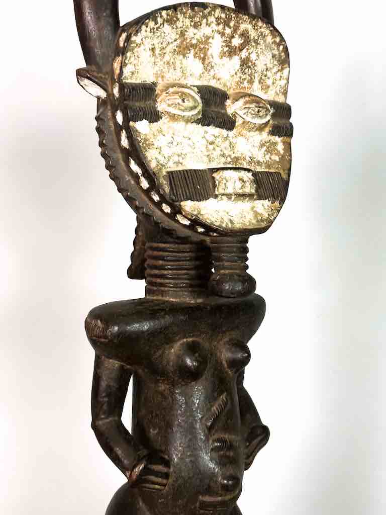 Large Baule Male Mask Ancestor Spirit Statue | 24"