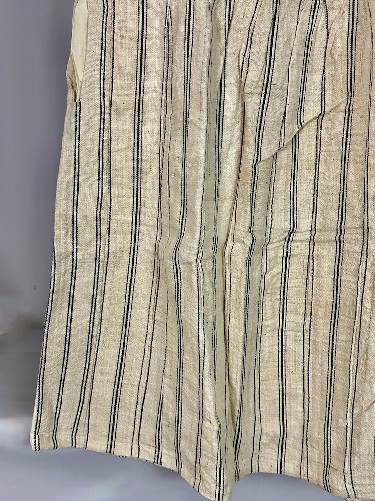 Mossi Homespun Cotton Natural Pleated Sleeveless Dress - Burkina Faso - Niger Bend