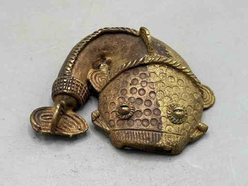 Large African Brass Mudfish Pendant - Ghana