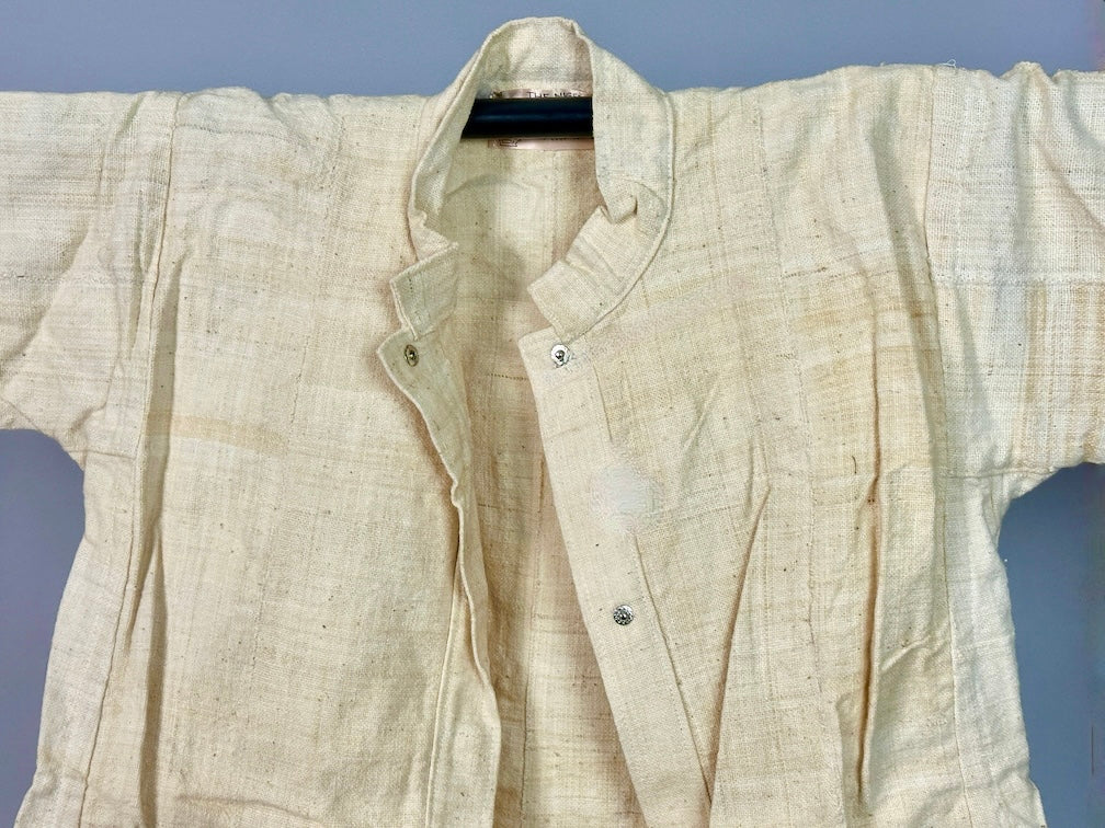 Mossi Homespun Cotton Natural Long Sleeve Jacket - Burkina Faso - Niger Bend