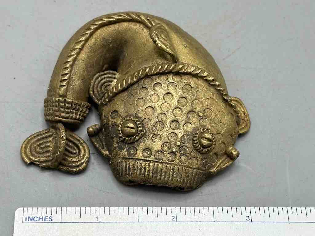 Large African Brass Mudfish Pendant - Ghana