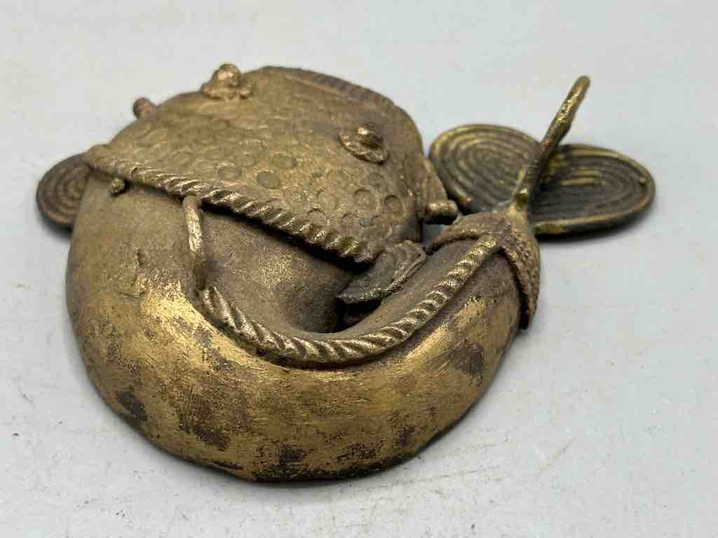 Large African Brass Mudfish Pendant - Ghana