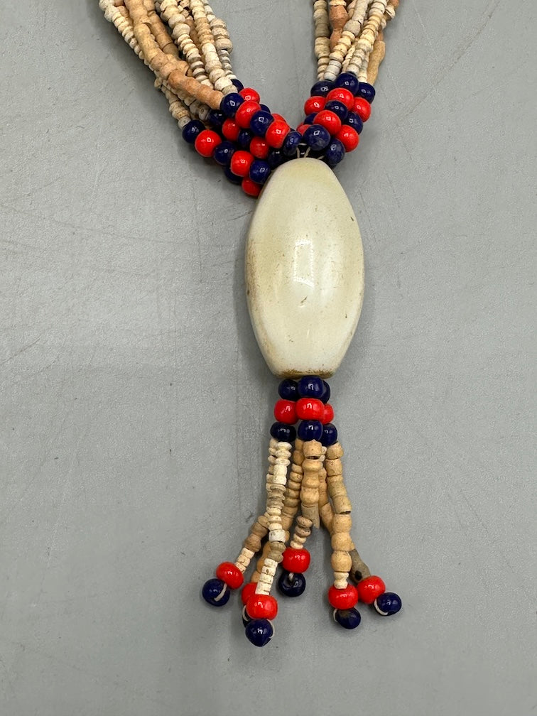 Smallest Excavated Clay Bead/Carnelian, Glass Bead Necklace - Mali