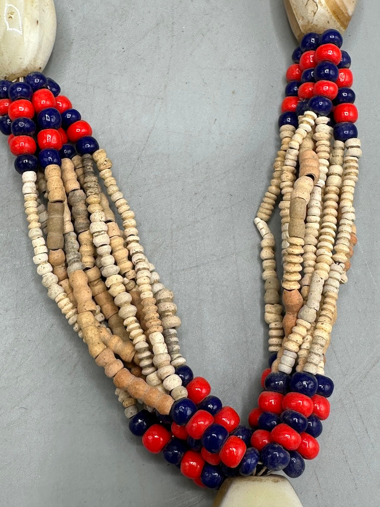 Smallest Excavated Clay Bead/Carnelian, Glass Bead Necklace - Mali