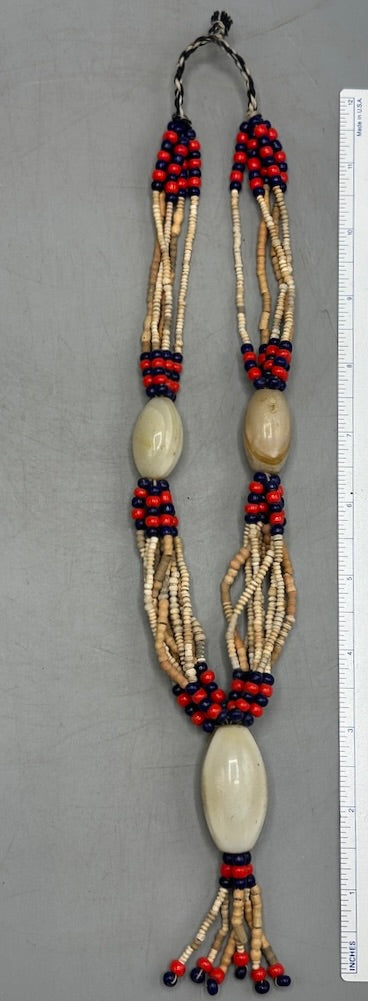 Smallest Excavated Clay Bead/Carnelian, Glass Bead Necklace - Mali