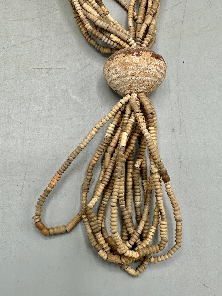 Smallest Excavated Clay Bead, Clay Spindle Whorl, Brass Pendant Necklaces - Mali