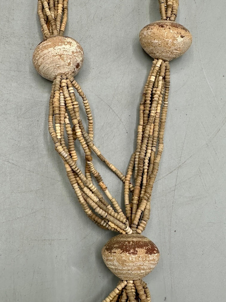 Smallest Excavated Clay Bead, Clay Spindle Whorl, Brass Pendant Necklaces - Mali