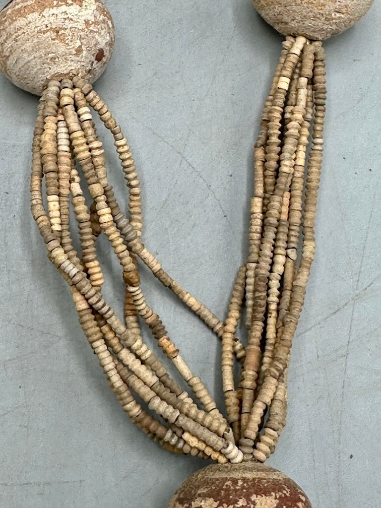 Smallest Excavated Clay Bead, Clay Spindle Whorl, Brass Pendant Necklaces - Mali