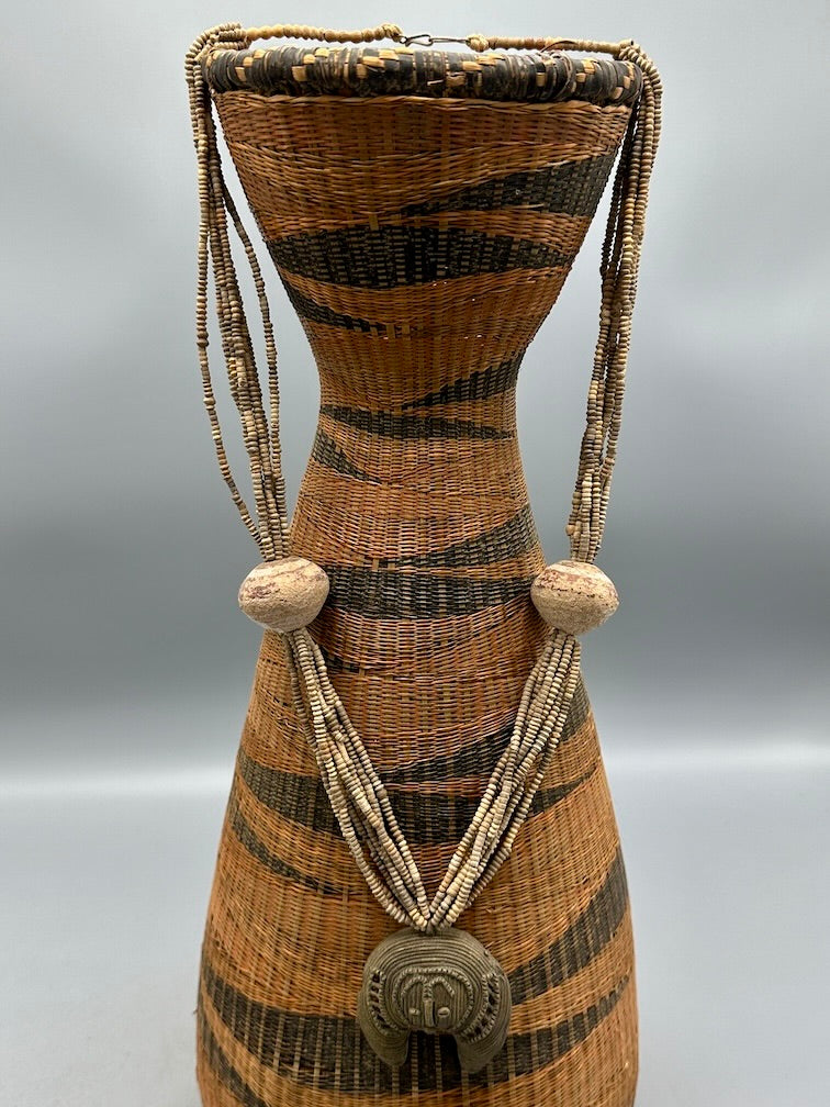 Smallest Excavated Clay Bead, Clay Spindle Whorl, Brass Pendant Necklaces - Mali
