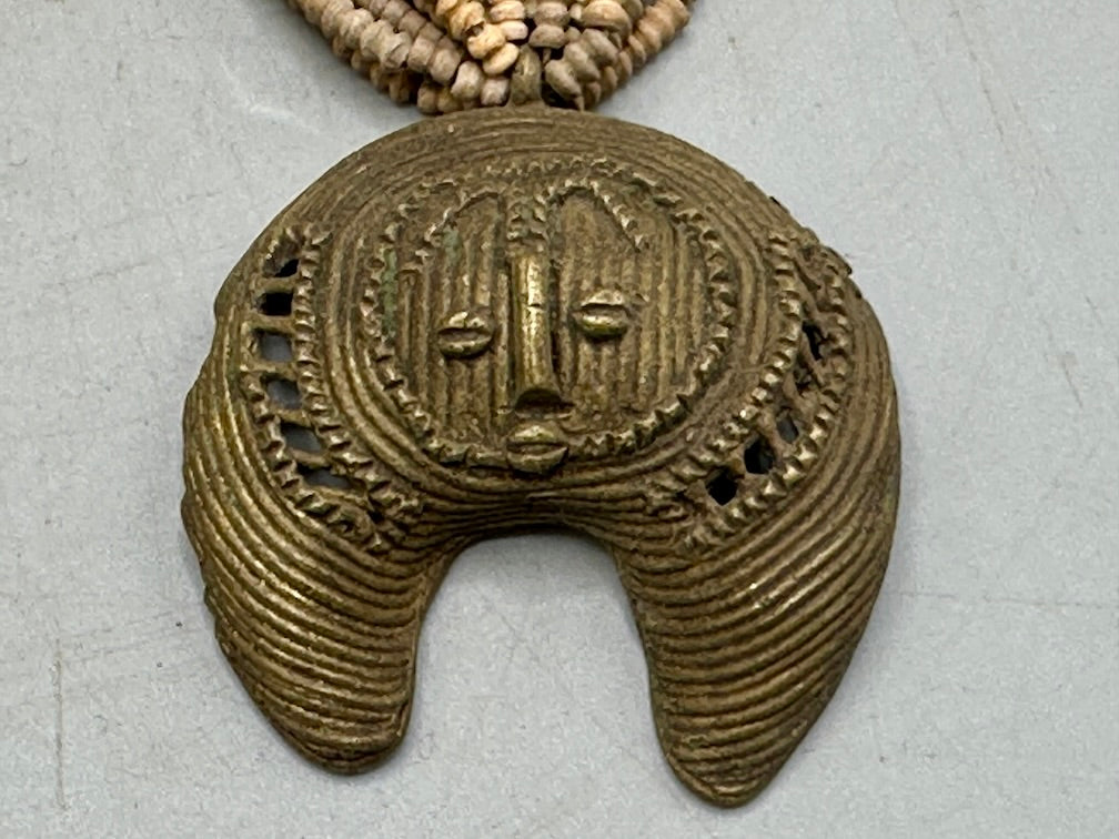 Smallest Excavated Clay Bead, Clay Spindle Whorl, Brass Pendant Necklaces - Mali