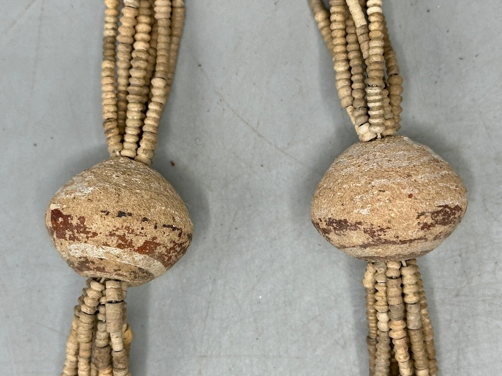 Smallest Excavated Clay Bead, Clay Spindle Whorl, Brass Pendant Necklaces - Mali