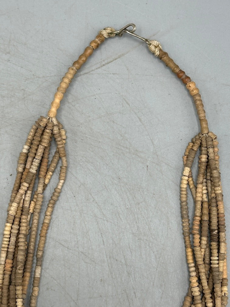 Smallest Excavated Clay Bead, Clay Spindle Whorl, Brass Pendant Necklaces - Mali