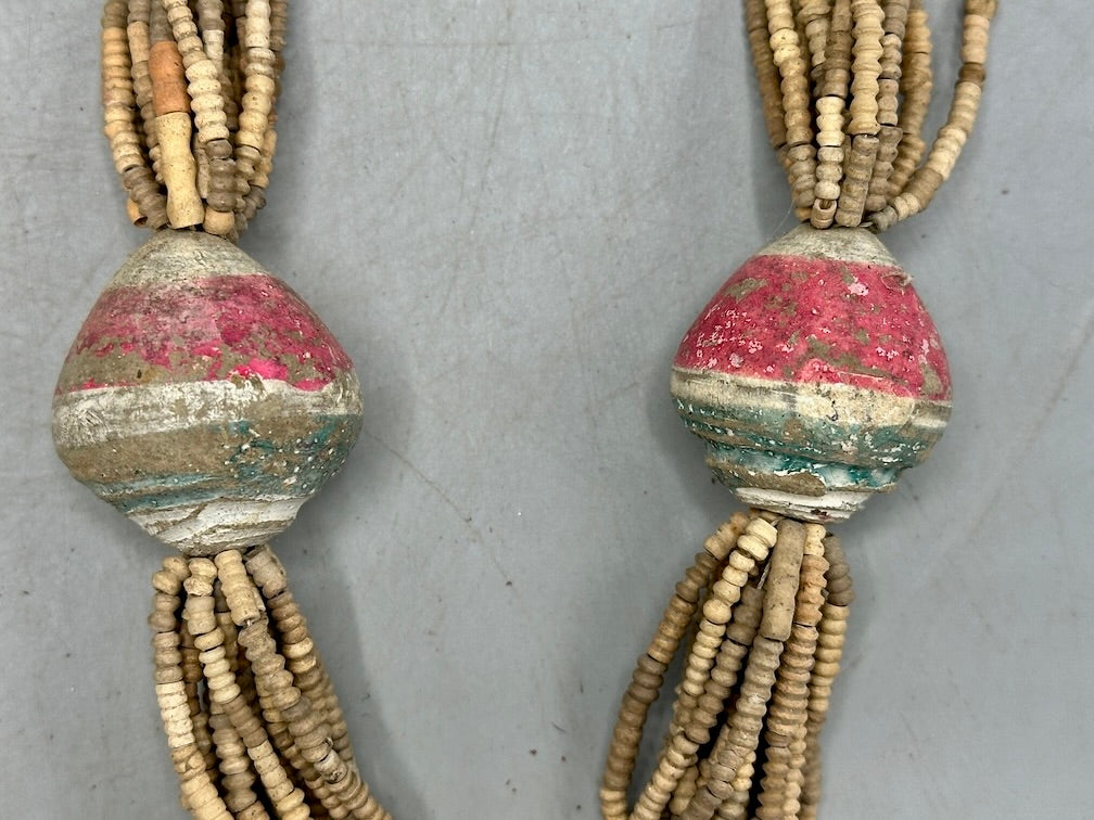 Smallest Excavated Clay Bead, Clay Spindle Whorl, Brass Pendant Necklaces - Mali