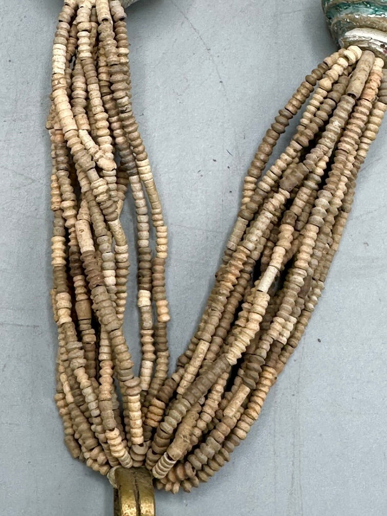 Smallest Excavated Clay Bead, Clay Spindle Whorl, Brass Pendant Necklaces - Mali