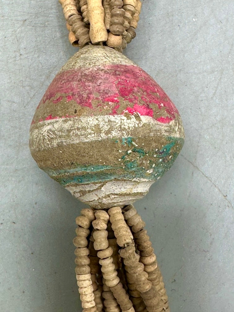 Smallest Excavated Clay Bead, Clay Spindle Whorl, Brass Pendant Necklaces - Mali