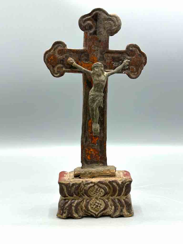 Unique Small Antique French-Vietnamese Catholic Crucifix