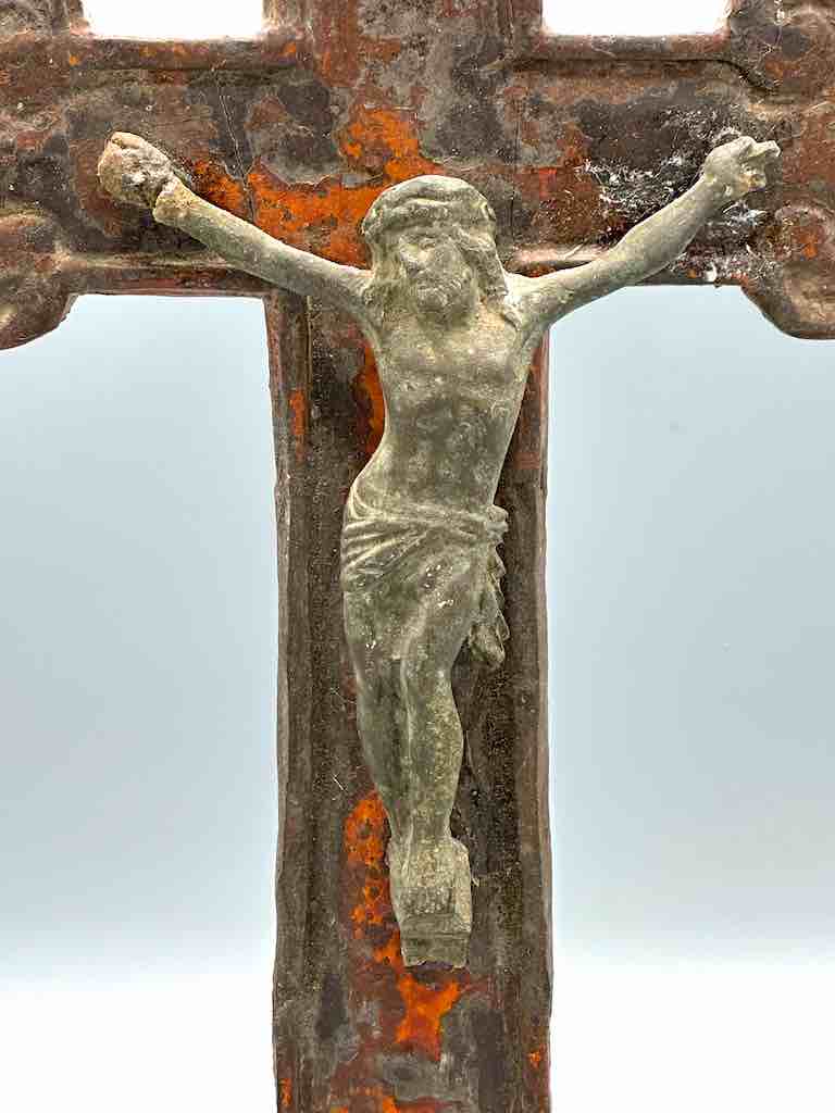 Unique Small Antique French-Vietnamese Catholic Crucifix