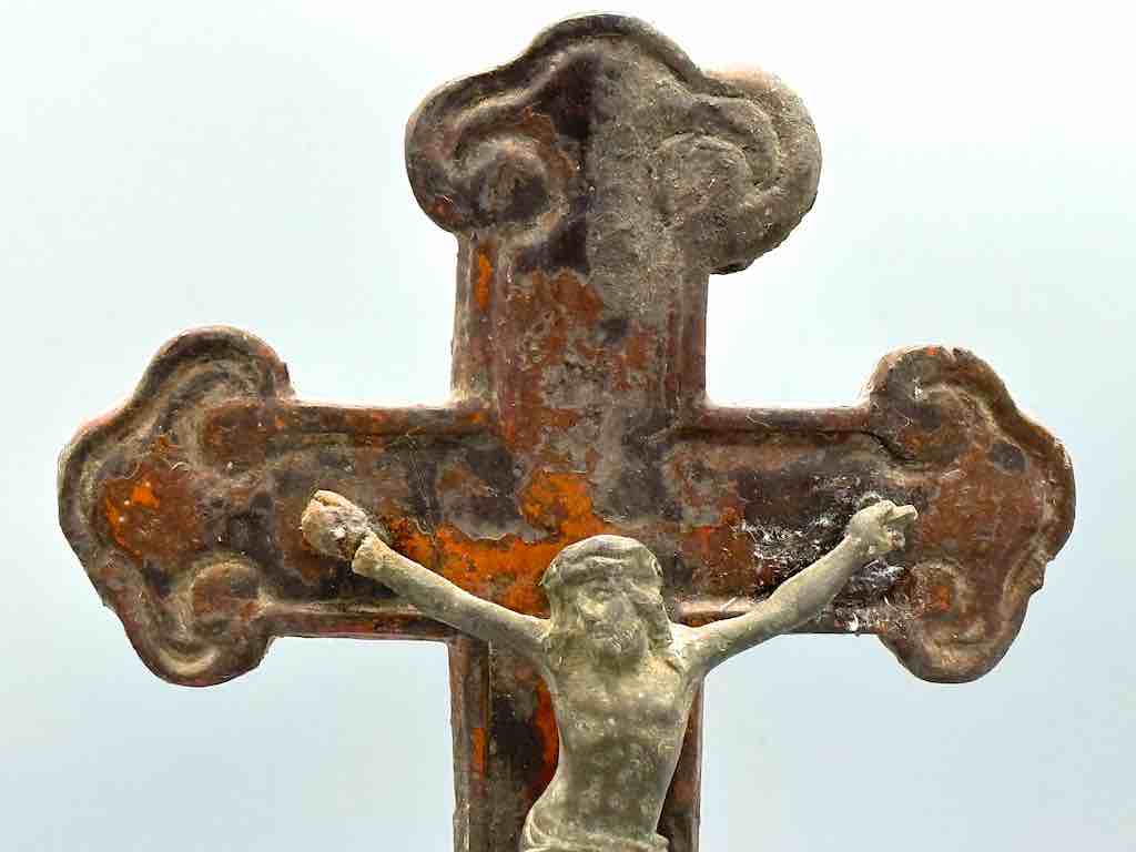 Unique Small Antique French-Vietnamese Catholic Crucifix