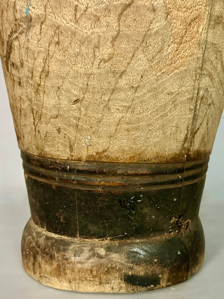 Vintage Hand-Carved African Ashanti Drum - Ghana