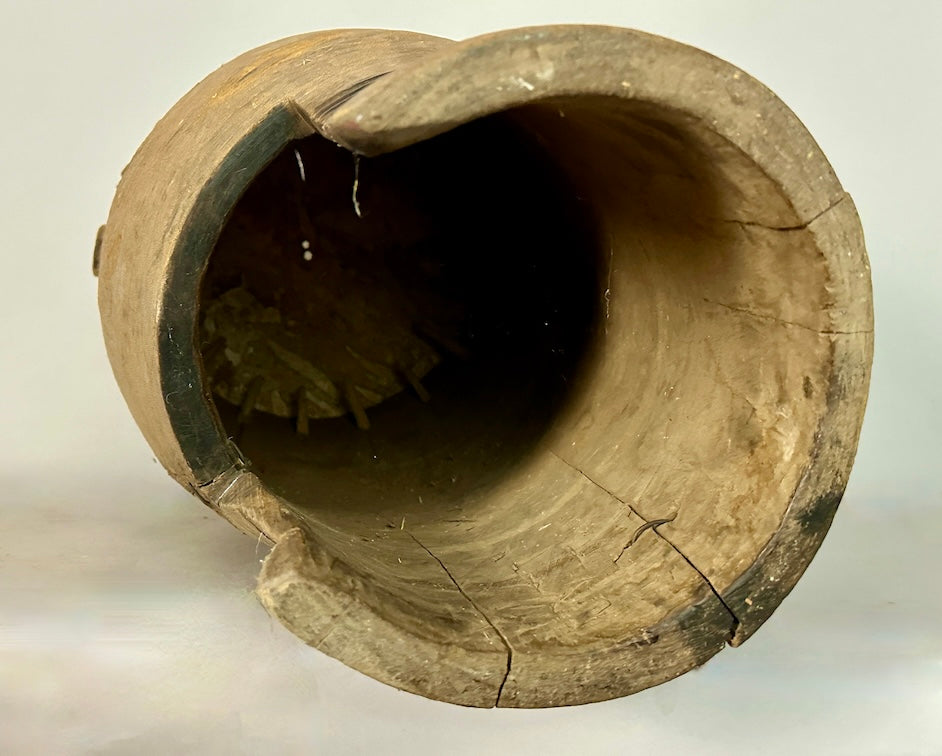 Vintage Hand-Carved African Ashanti Drum - Ghana