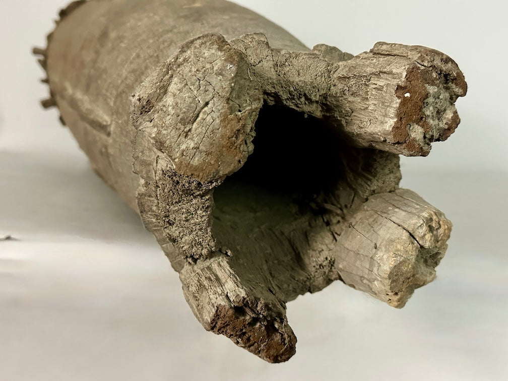 Vintage hand-carved African Senufo figured drum