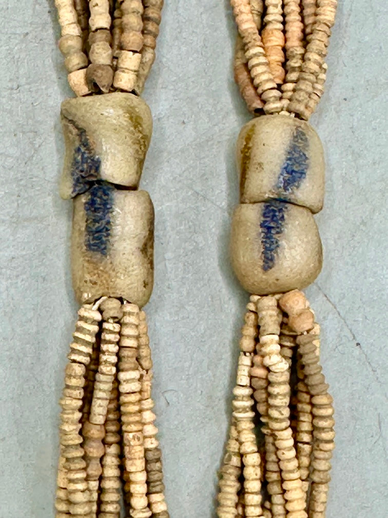 Smallest Excavated Clay Bead, Brass Pendant, Powder Glass Bead Necklaces - Mali