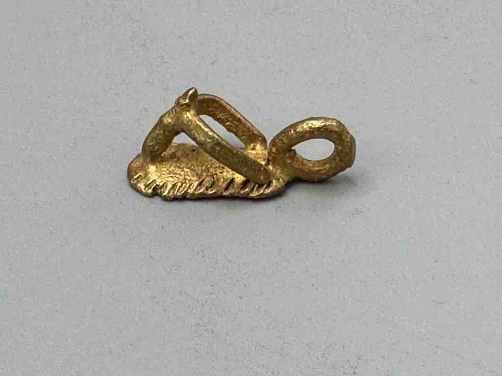 Small African Brass Sandal Pendant - Ghana