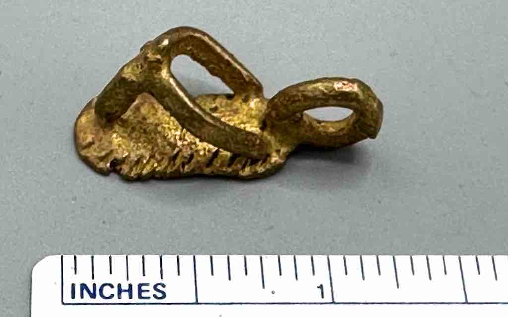 Small African Brass Sandal Pendant - Ghana