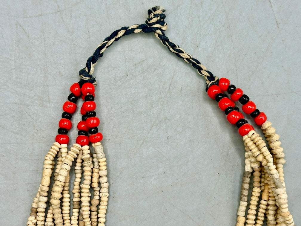 Smallest Excavated Clay Bead/Carnelian, Glass Bead Necklace - Mali
