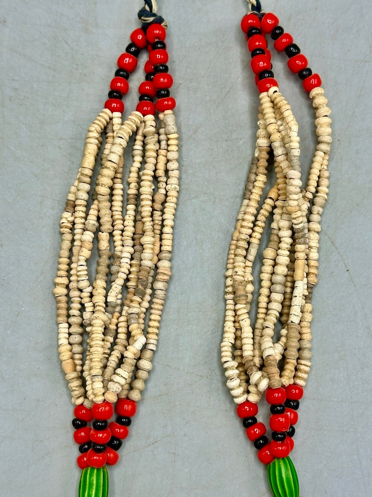 Smallest Excavated Clay Bead/Carnelian, Glass Bead Necklace - Mali