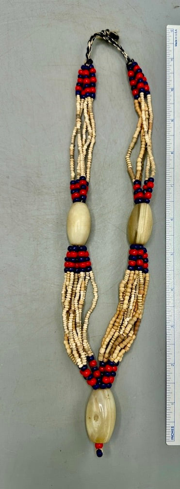 Smallest Excavated Clay Bead/Carnelian, Glass Bead Necklace - Mali