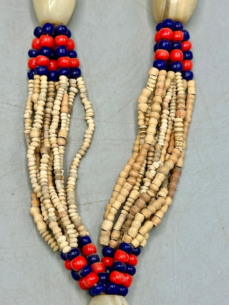 Smallest Excavated Clay Bead/Carnelian, Glass Bead Necklace - Mali
