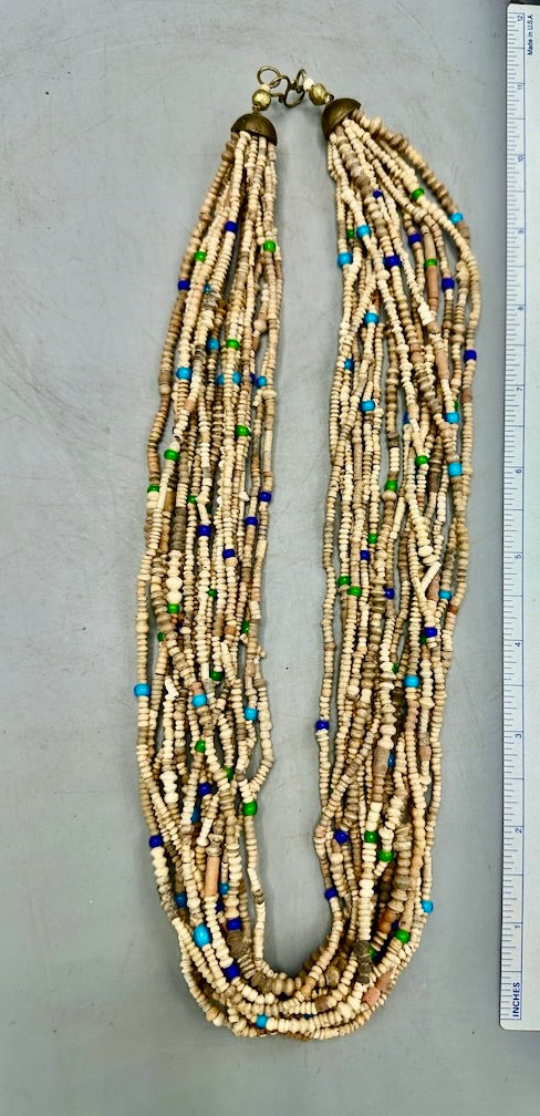 Smallest Excavated Clay Bead, Tiny Glass Bead Necklaces - Mali