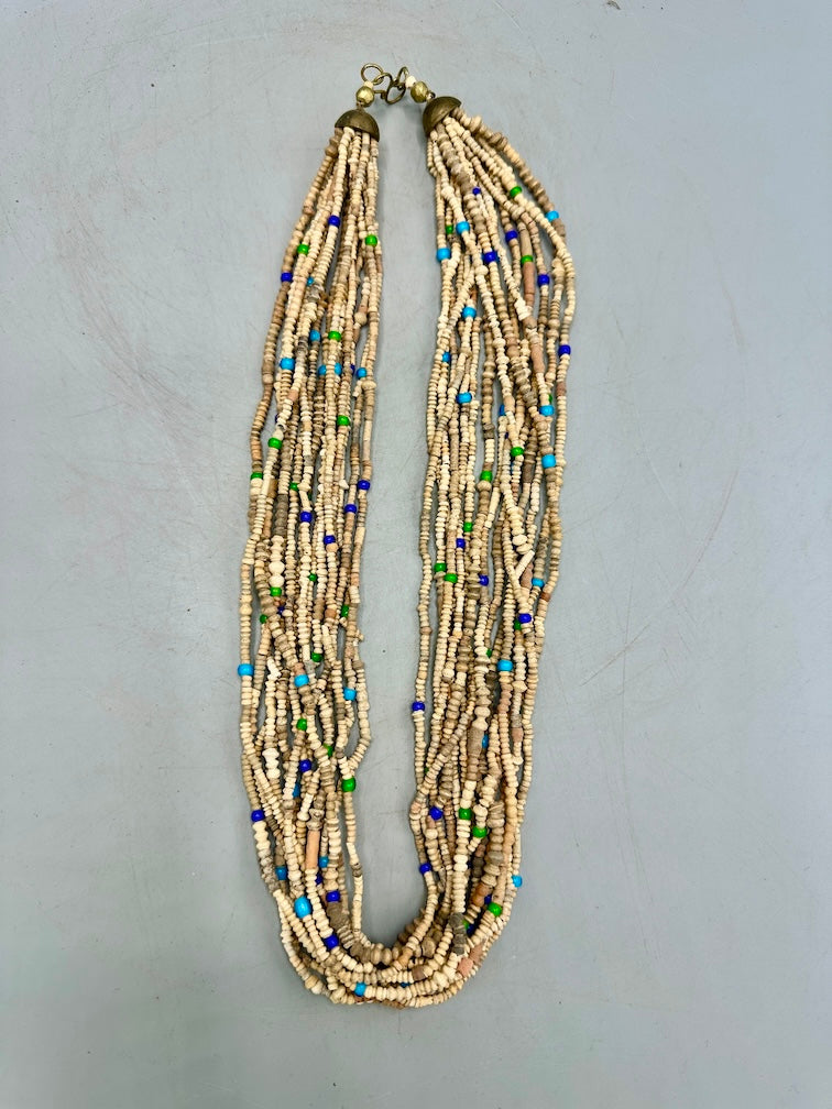Smallest Excavated Clay Bead, Tiny Glass Bead Necklaces - Mali