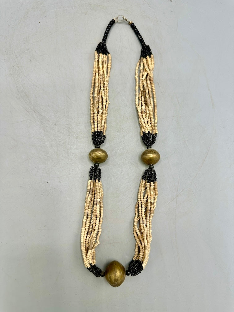 Smallest Excavated Clay Bead, Tiny Glass Bead Necklaces - Mali