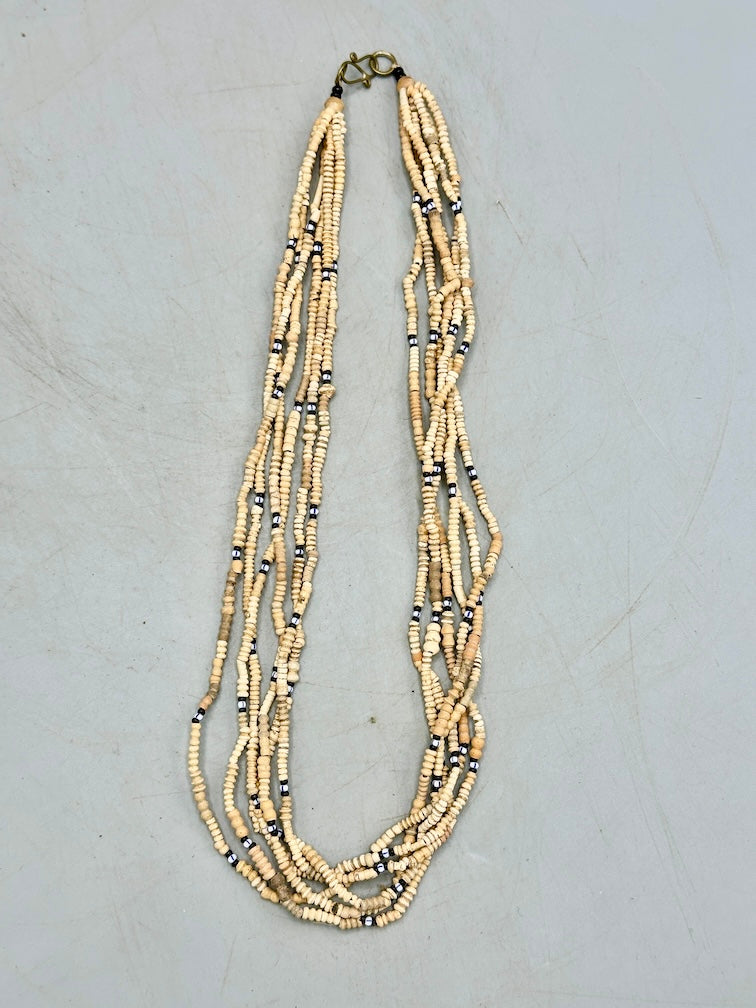 Smallest Excavated Clay Bead, Tiny Glass Bead Necklaces - Mali