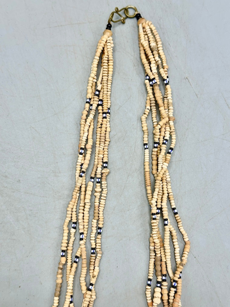 Smallest Excavated Clay Bead, Tiny Glass Bead Necklaces - Mali