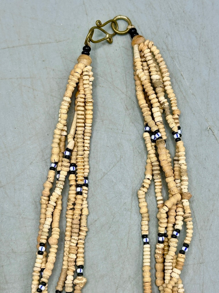 Smallest Excavated Clay Bead, Tiny Glass Bead Necklaces - Mali