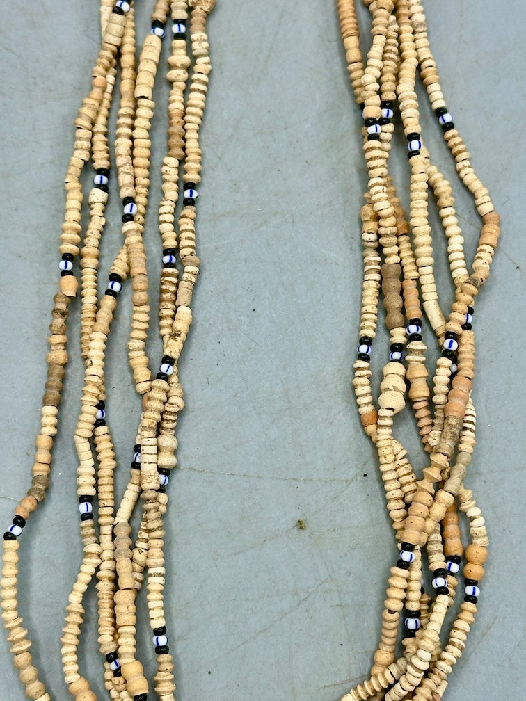 Smallest Excavated Clay Bead, Tiny Glass Bead Necklaces - Mali