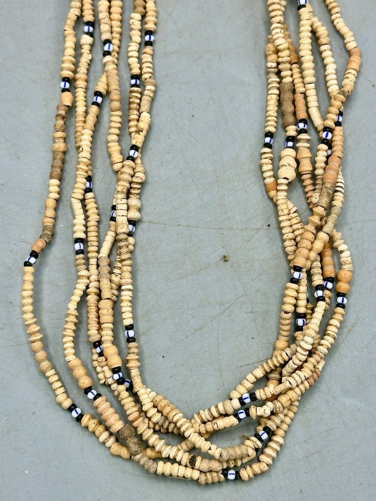 Smallest Excavated Clay Bead, Tiny Glass Bead Necklaces - Mali