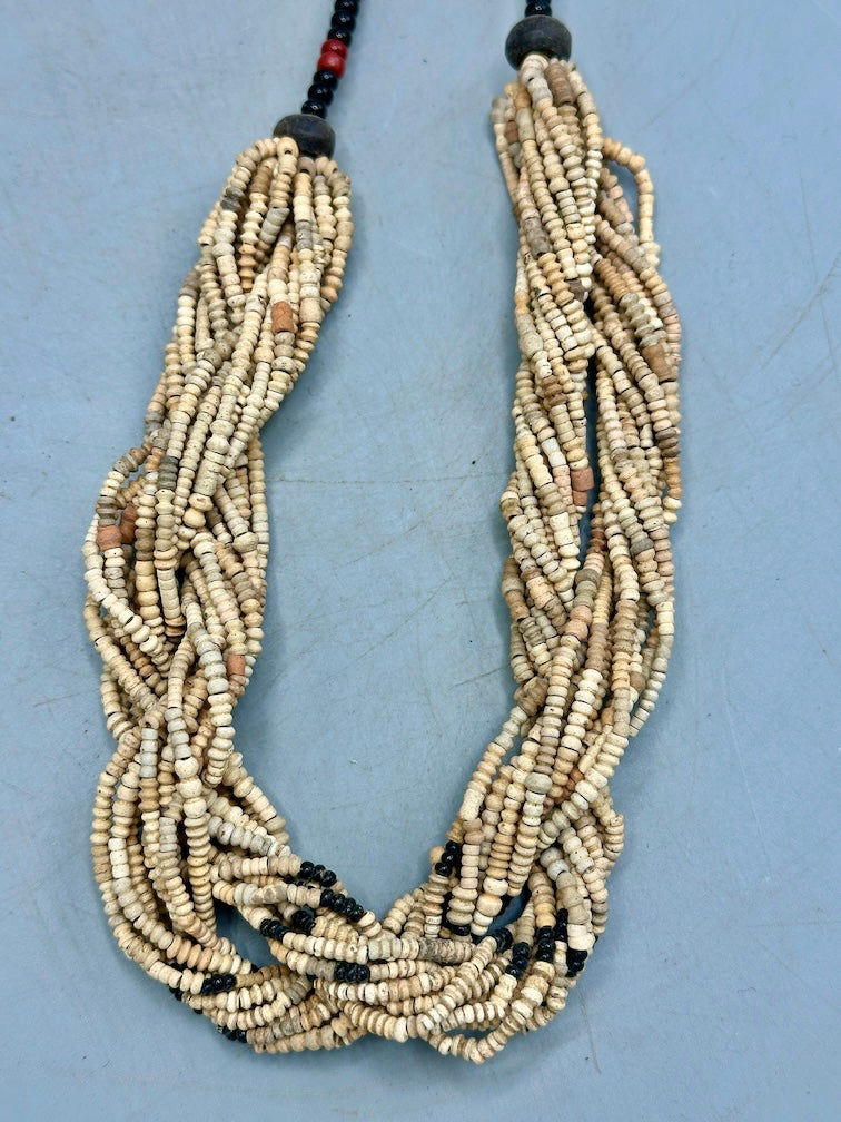 Smallest Excavated Clay Bead, Tiny Glass Bead Necklaces - Mali