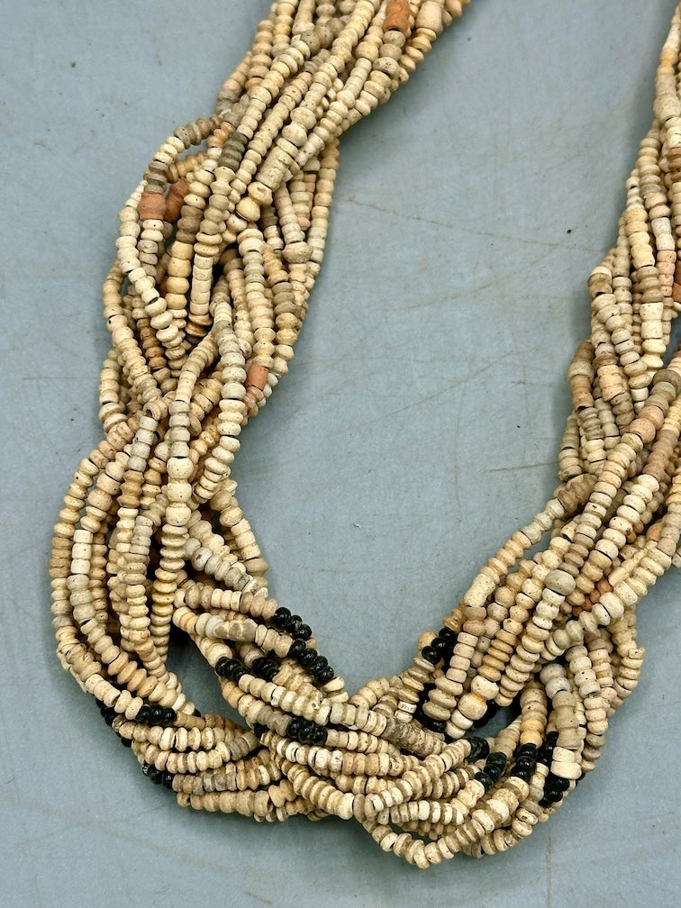 Smallest Excavated Clay Bead, Tiny Glass Bead Necklaces - Mali