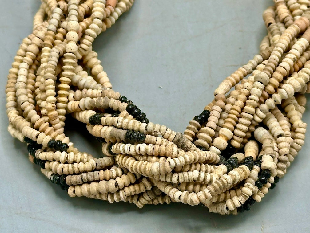 Smallest Excavated Clay Bead, Tiny Glass Bead Necklaces - Mali