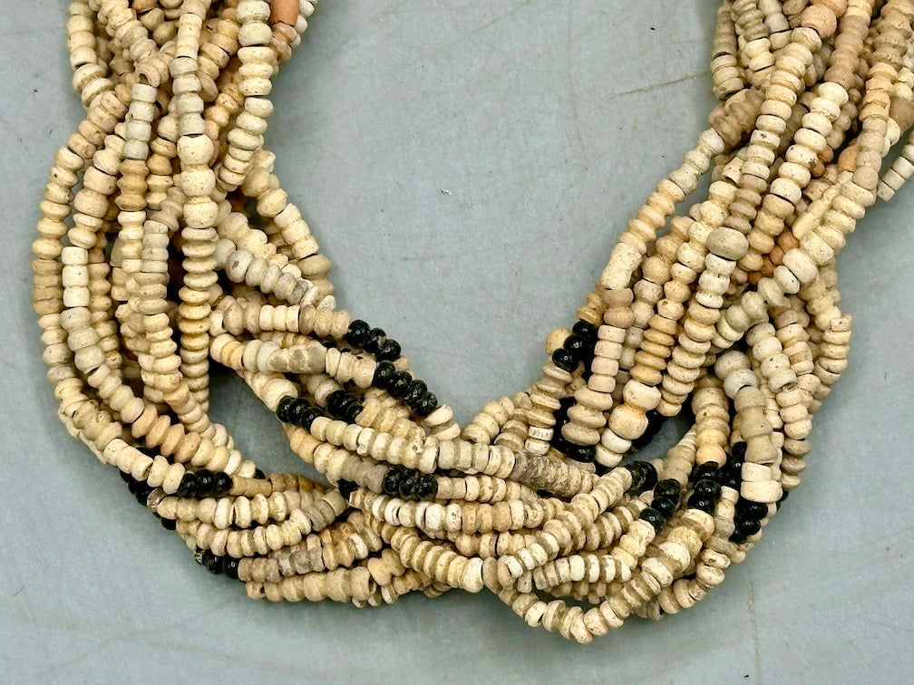 Smallest Excavated Clay Bead, Tiny Glass Bead Necklaces - Mali