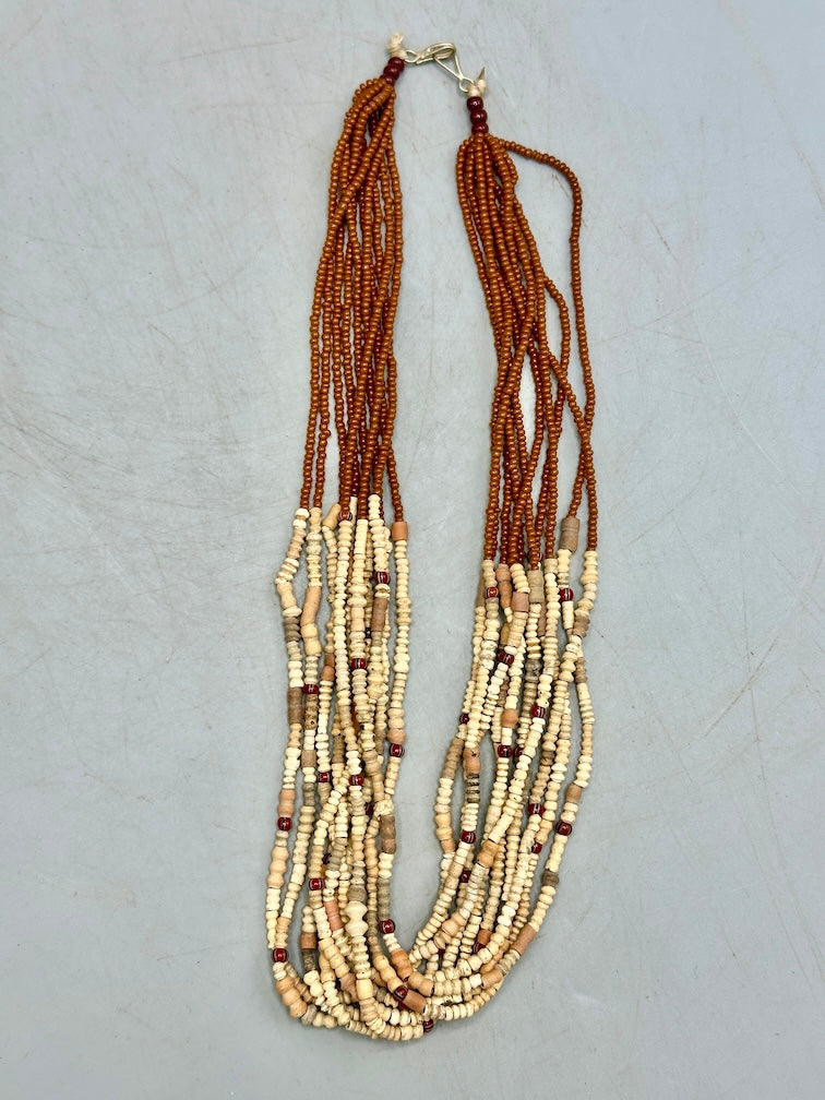 Smallest Excavated Clay Bead, Tiny Glass Bead Necklaces - Mali