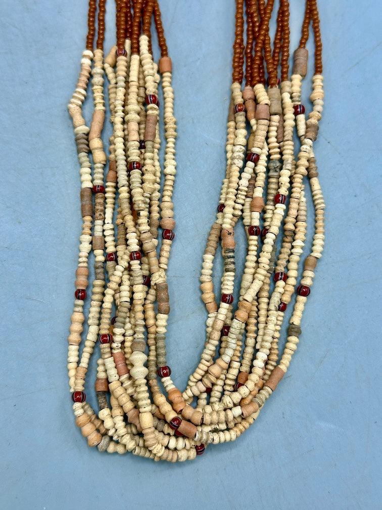Smallest Excavated Clay Bead, Tiny Glass Bead Necklaces - Mali