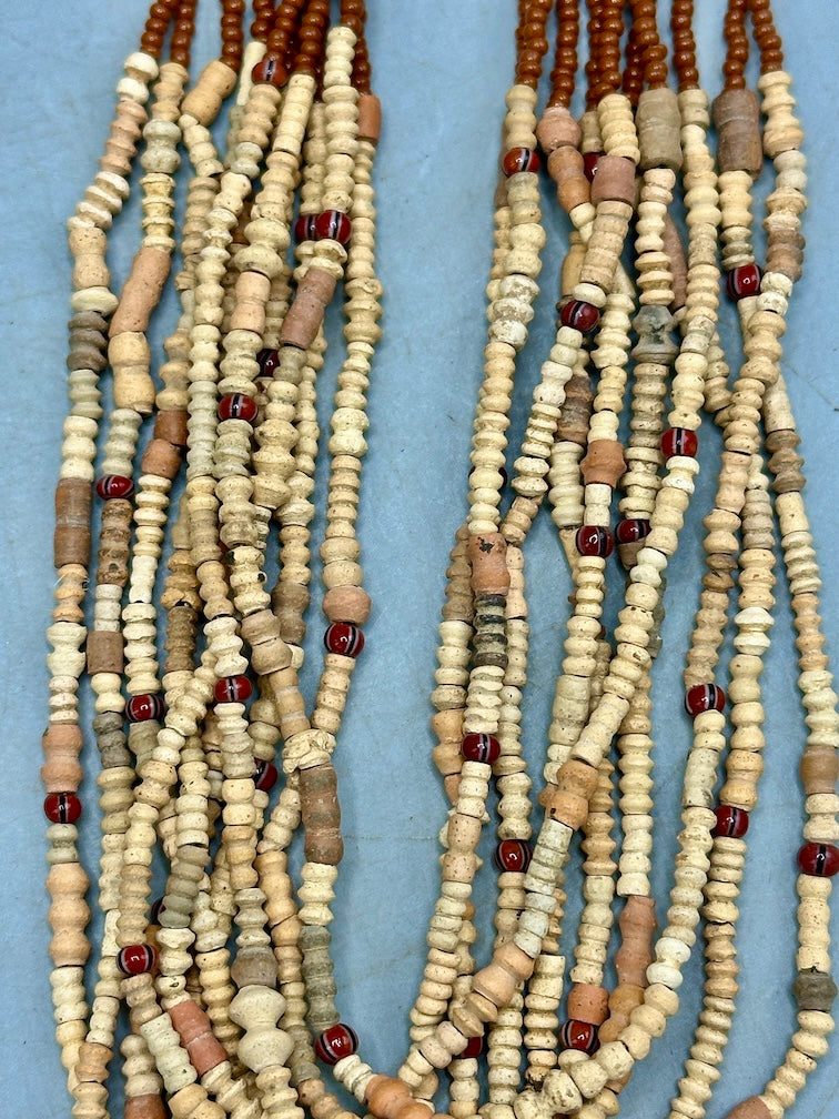 Smallest Excavated Clay Bead, Tiny Glass Bead Necklaces - Mali