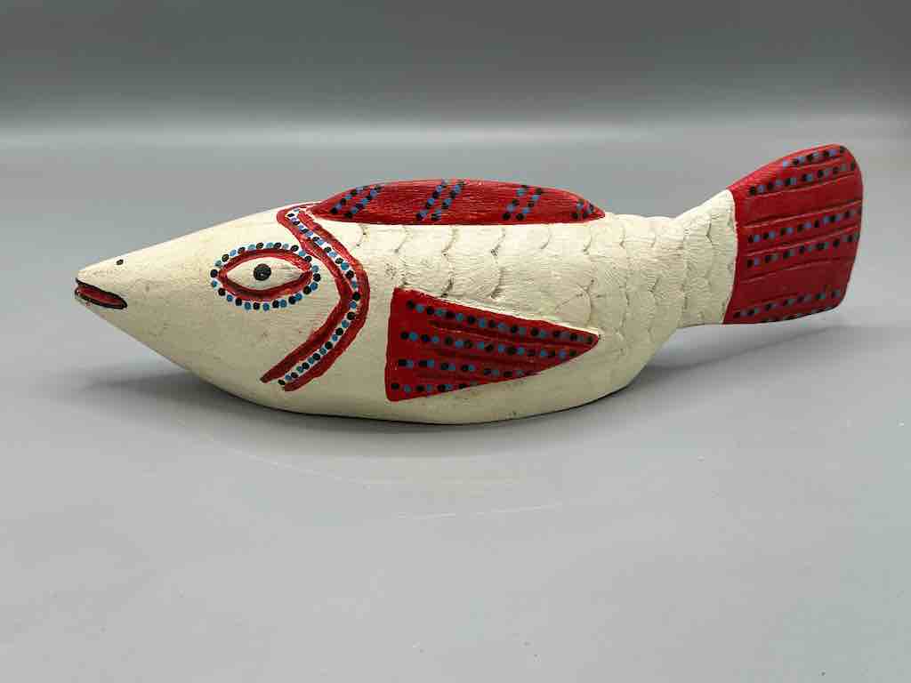 Bozo Cream Fish Puppet Sculpture | 13"