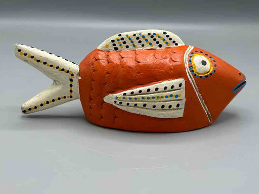 Bozo Orange Fish Puppet Sculpture | 11"